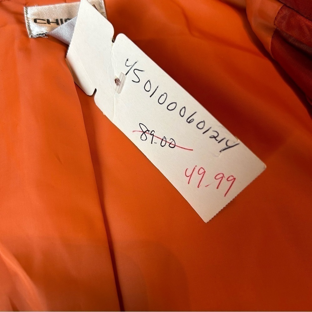Chico’s Simple Sport Anna In Tiger Lily Orange Color Utility Style Jacket - Picture 16 of 16